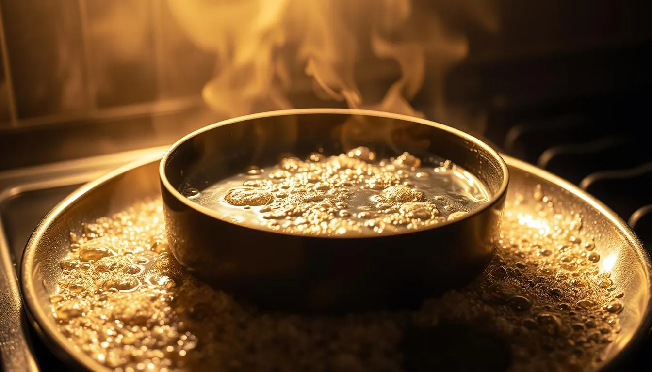 pan heat sizzling