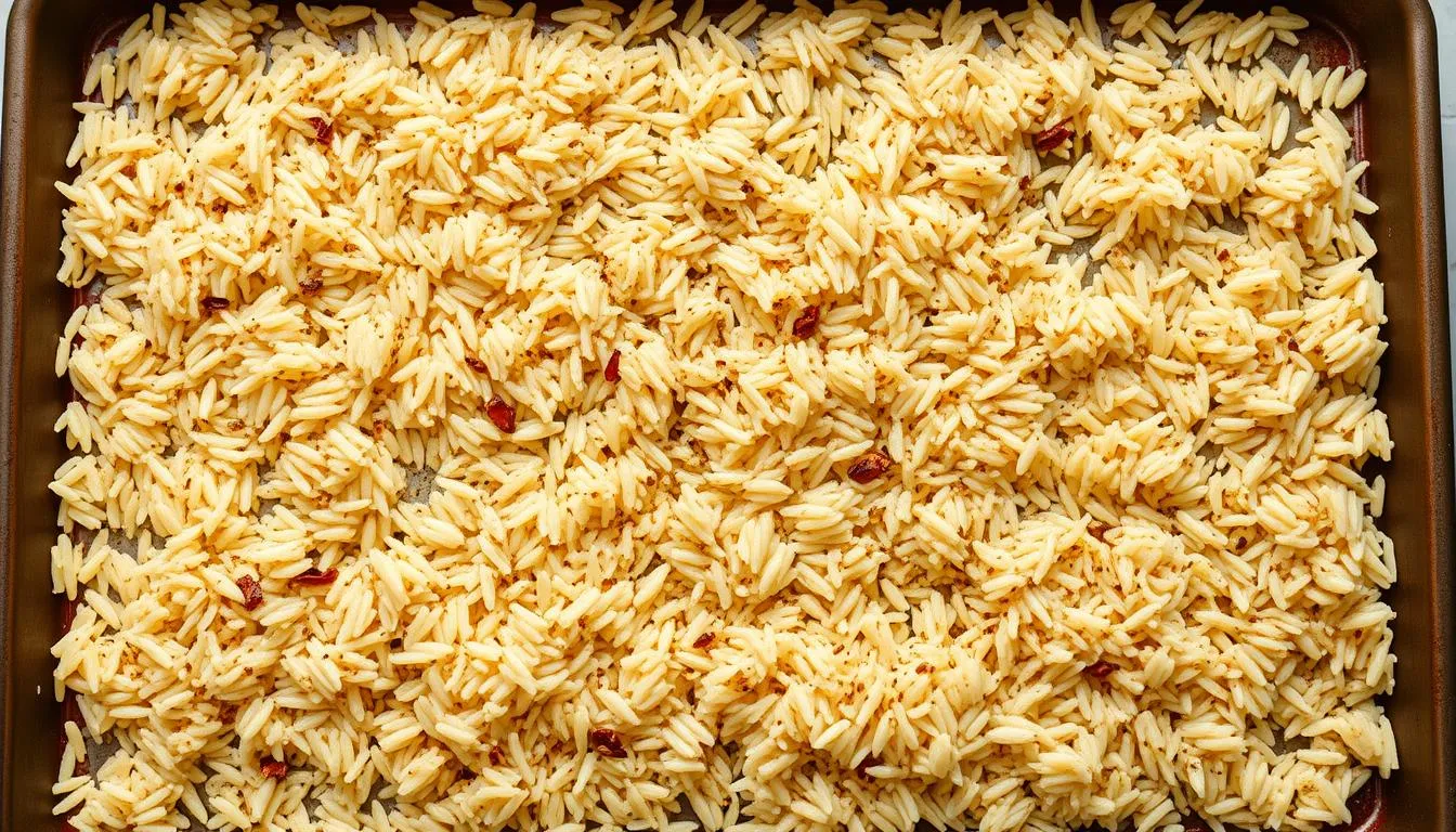 sheet pan crispy rice